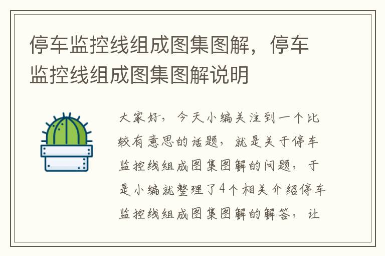 停车监控线组成图集图解,停车监控线组成图集图解说明