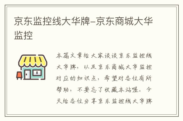 京东监控线大华牌-京东商城大华监控