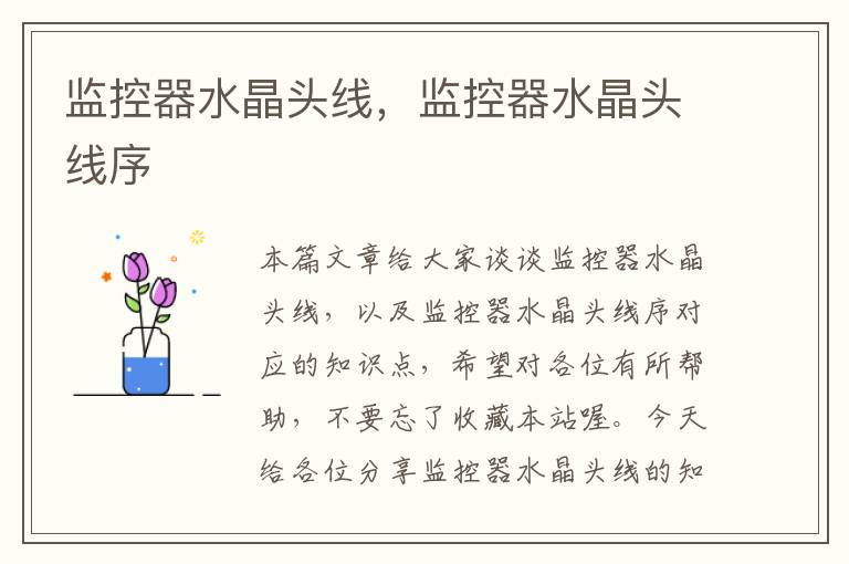 监控器水晶头线，监控器水晶头线序