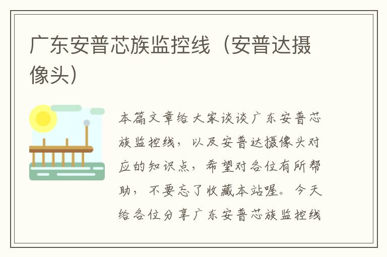 广东安普芯族监控线（安普达摄像头）