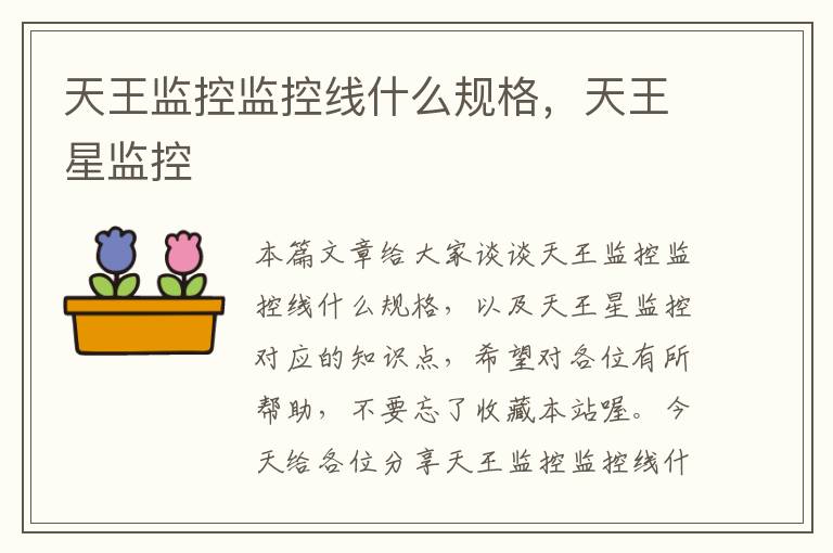天王监控监控线什么规格,天王星监控