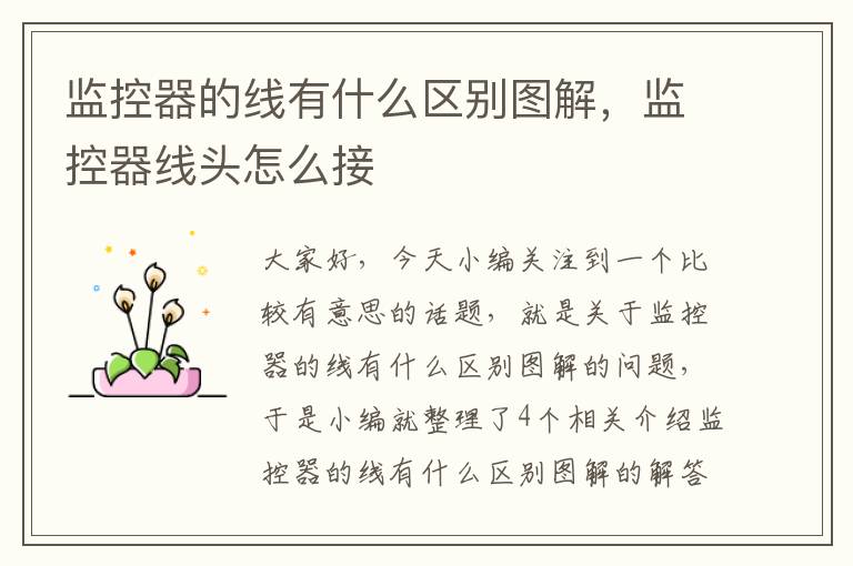 监控器的线有什么区别图解,监控器线头怎么接