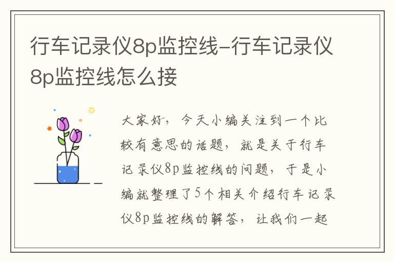 行车记录仪8p监控线-行车记录仪8p监控线怎么接