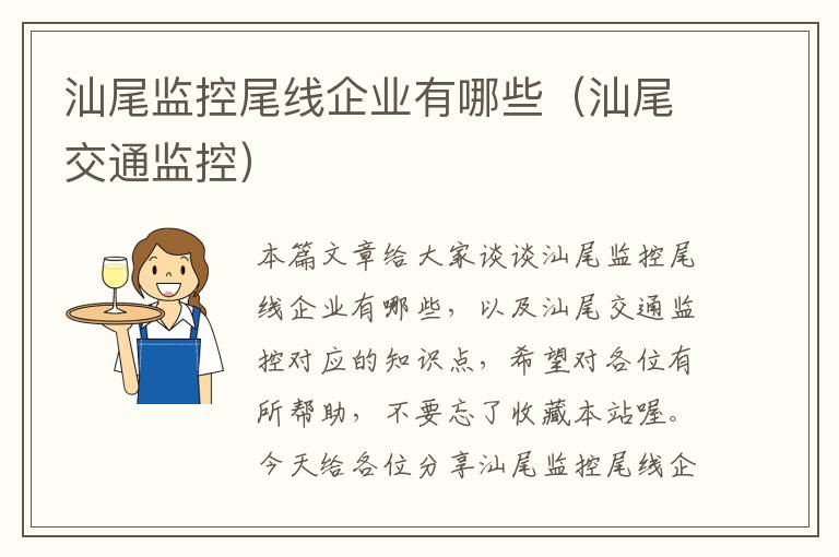 汕尾监控尾线企业有哪些(汕尾交通监控)