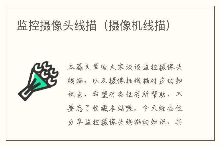 监控摄像头线描(摄像机线描)