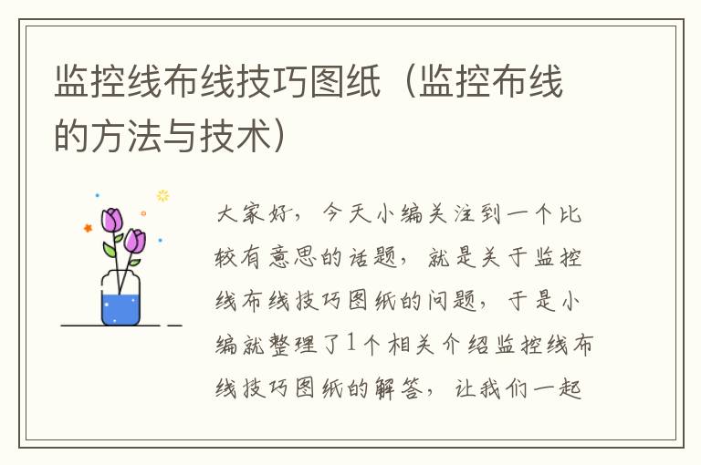 监控线布线技巧图纸(监控布线的方法与技术)