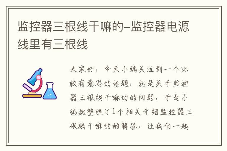 监控器三根线干嘛的-监控器电源线里有三根线