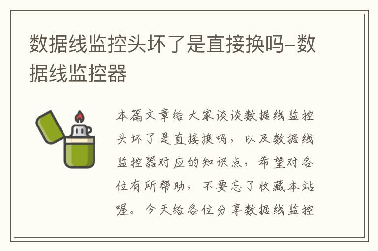 数据线监控头坏了是直接换吗-数据线监控器