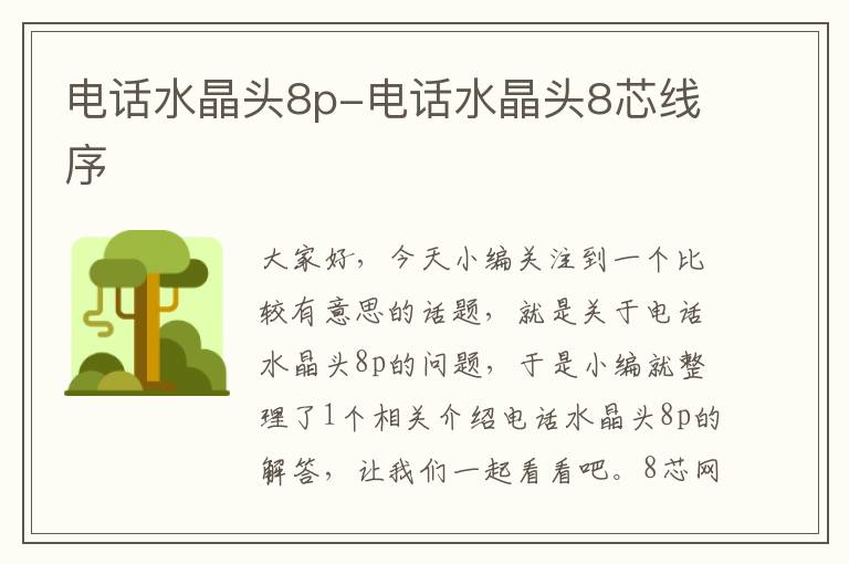 电话水晶头8p-电话水晶头8芯线序