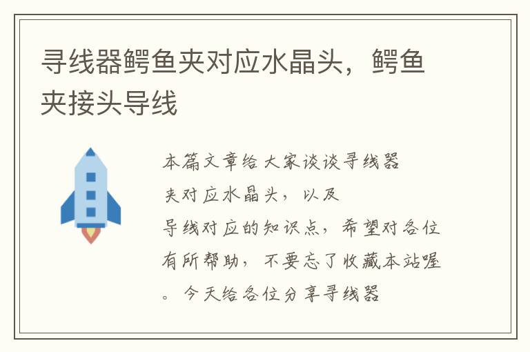 寻线器鳄鱼夹对应水晶头,鳄鱼夹接头导线
