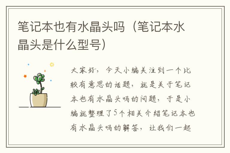 笔记本也有水晶头吗(笔记本水晶头是什么型号)