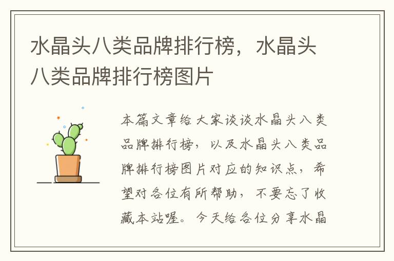 水晶头八类品牌排行榜,水晶头八类品牌排行榜图片