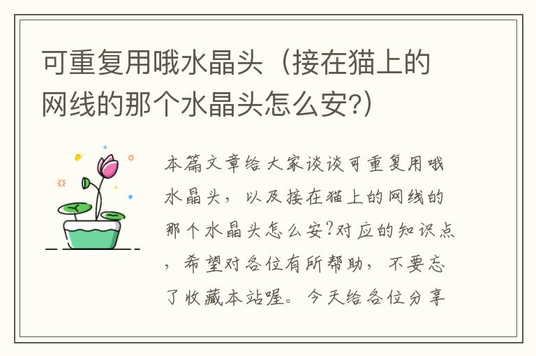 可重复用哦水晶头(接在猫上的网线的那个水晶头怎么安?)