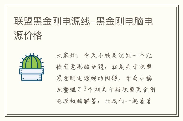 联盟黑金刚电源线-黑金刚电脑电源价格