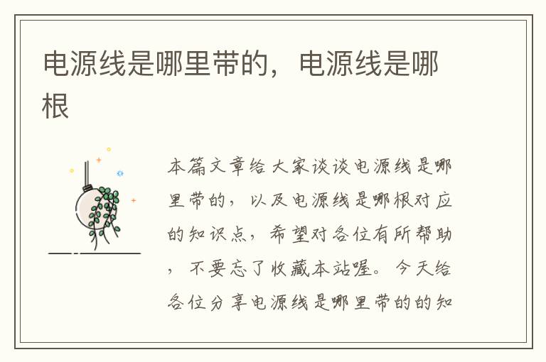 电源线是哪里带的,电源线是哪根