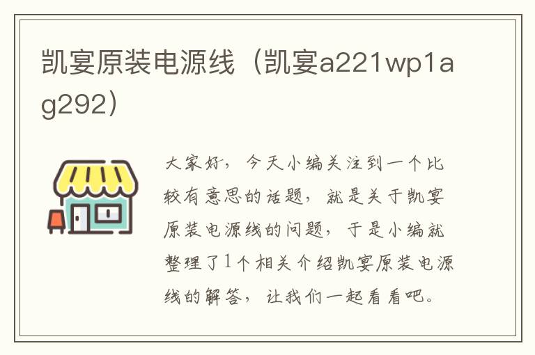 凯宴原装电源线(凯宴a221wp1ag292)