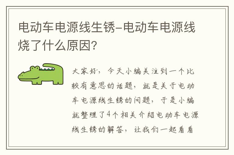 电动车电源线生锈-电动车电源线烧了什么原因?