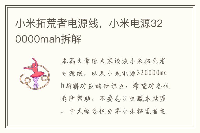 小米拓荒者电源线,小米电源320000mah拆解