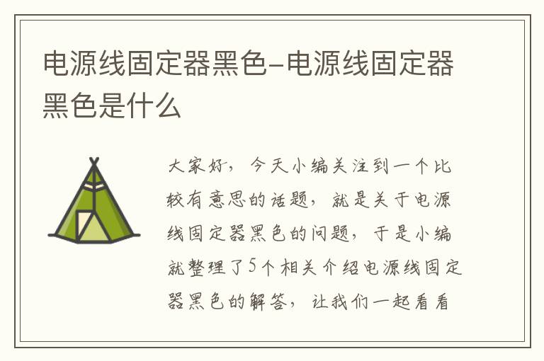 电源线固定器黑色-电源线固定器黑色是什么