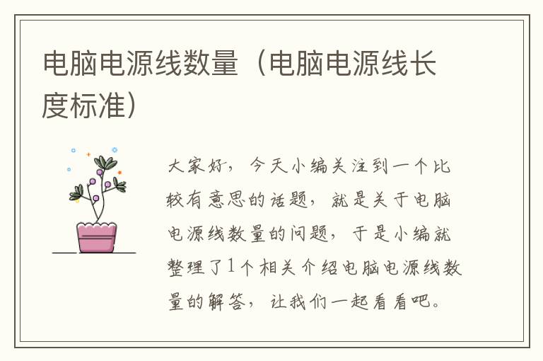 电脑电源线数量(电脑电源线长度标准)