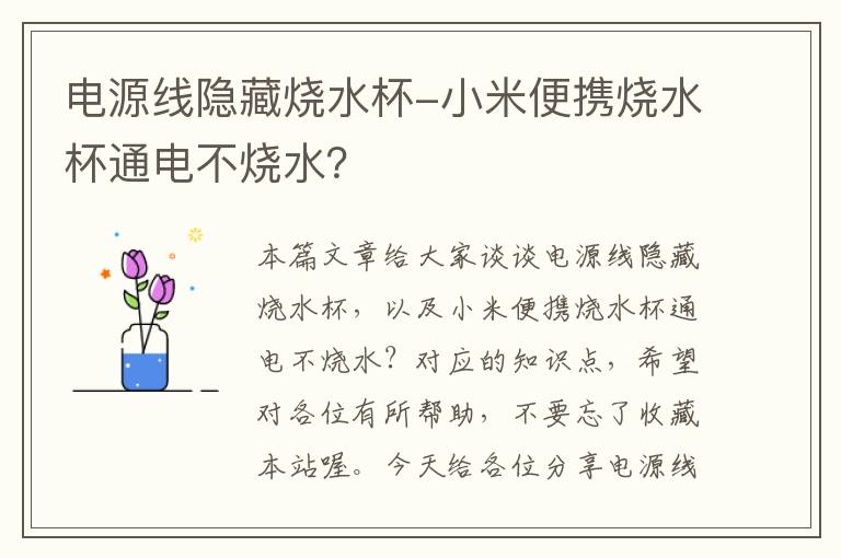 电源线隐藏烧水杯-小米便携烧水杯通电不烧水?