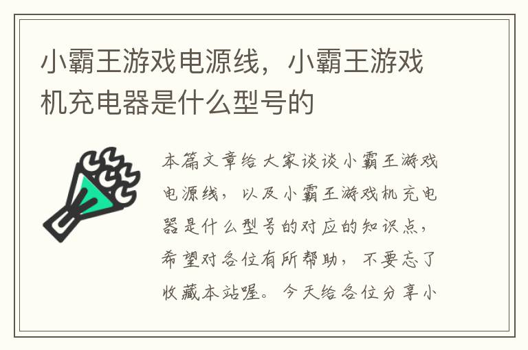 小霸王游戏电源线,小霸王游戏机充电器是什么型号的