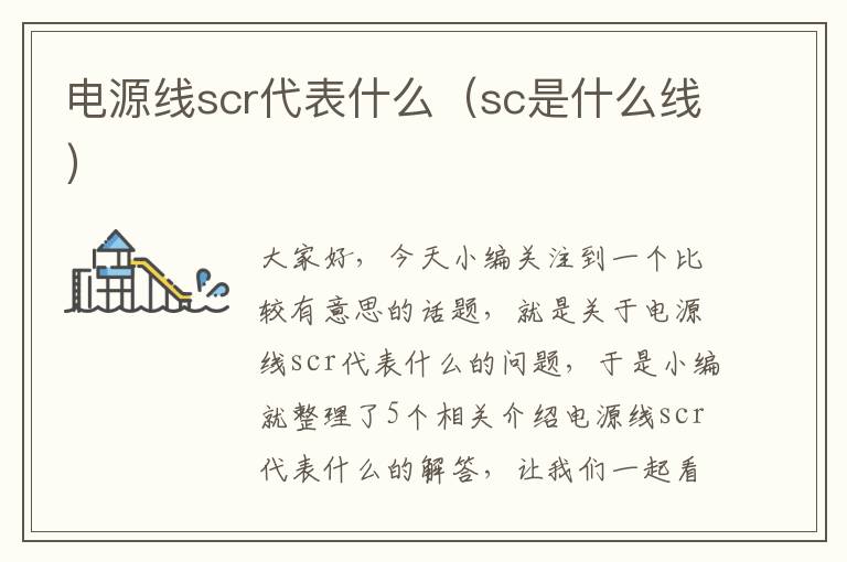 电源线scr代表什么(sc是什么线)
