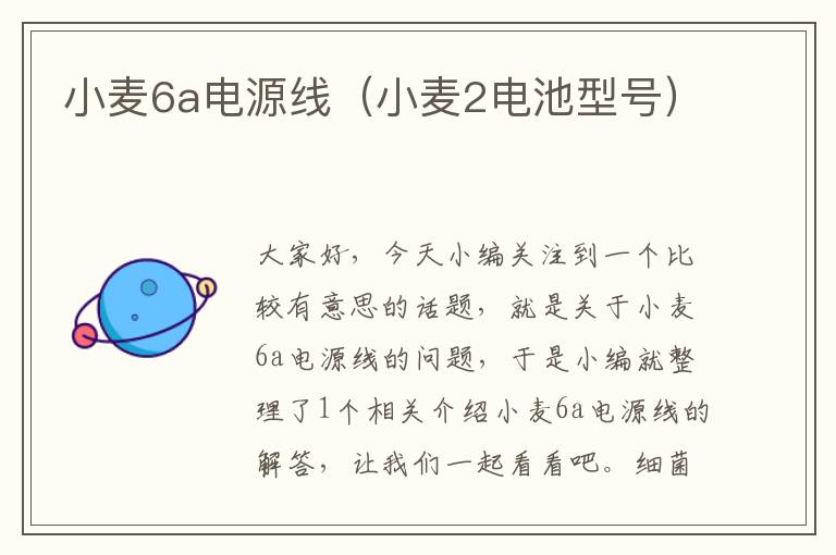 小麦6a电源线(小麦2电池型号)