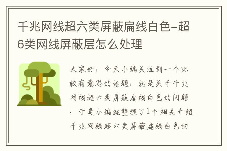 千兆网线超六类屏蔽扁线白色-超6类网线屏蔽层怎么处理