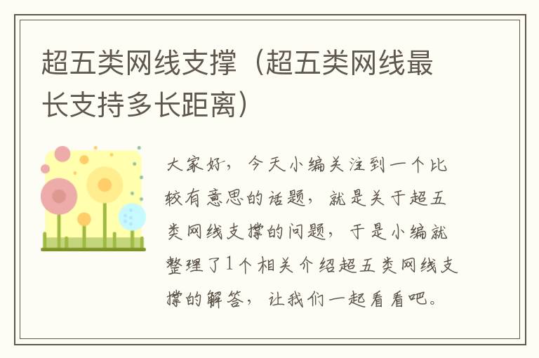 超五类网线支撑(超五类网线最长支持多长距离)