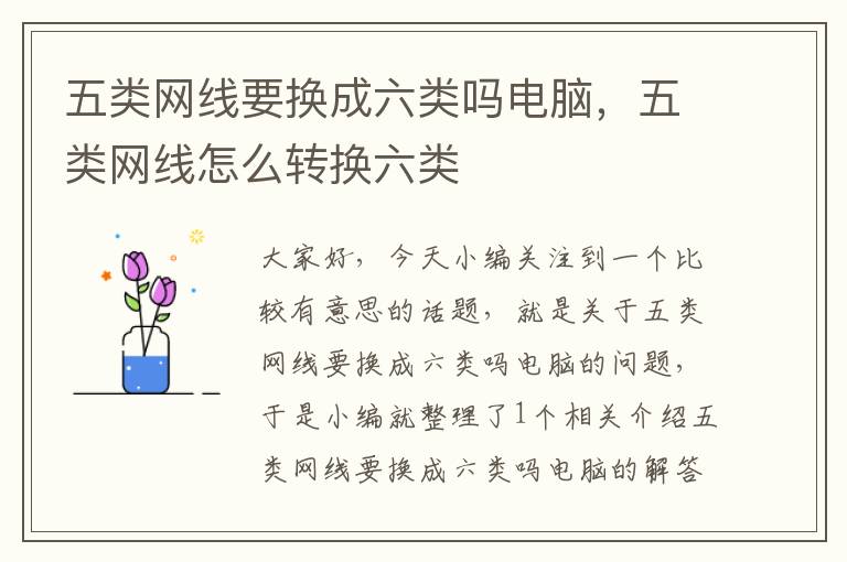 五类网线要换成六类吗电脑,五类网线怎么转换六类