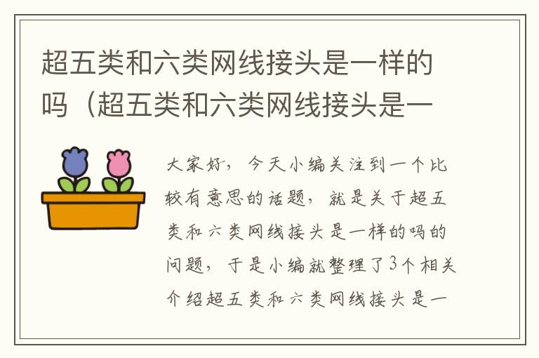 超五类和六类网线接头是一样的吗(超五类和六类网线接头是一样的吗)
