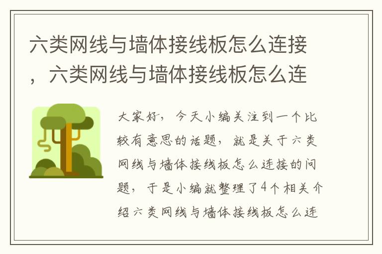 六类网线与墙体接线板怎么连接,六类网线与墙体接线板怎么连接的