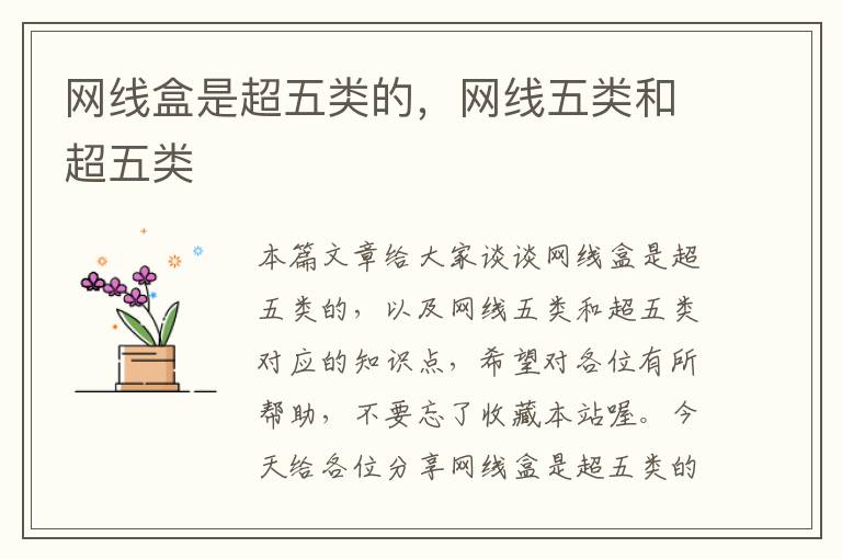 网线盒是超五类的,网线五类和超五类
