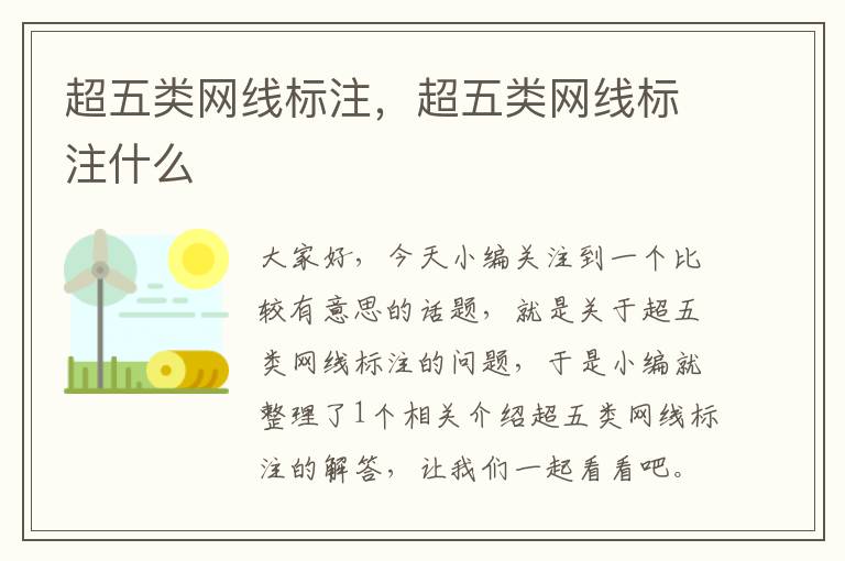 超五类网线标注,超五类网线标注什么