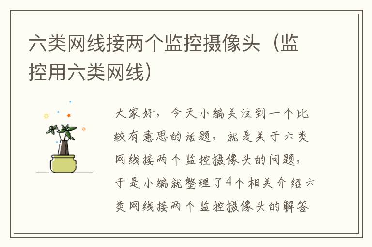六类网线接两个监控摄像头（监控用六类网线）
