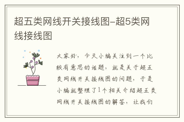超五类网线开关接线图-超5类网线接线图