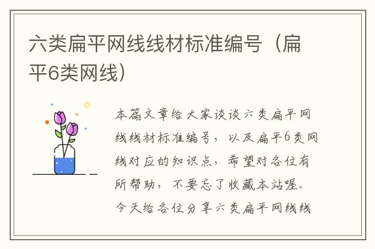 六类扁平网线线材标准编号(扁平6类网线)