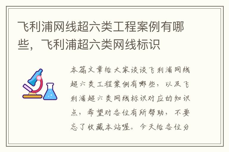 飞利浦网线超六类工程案例有哪些,飞利浦超六类网线标识