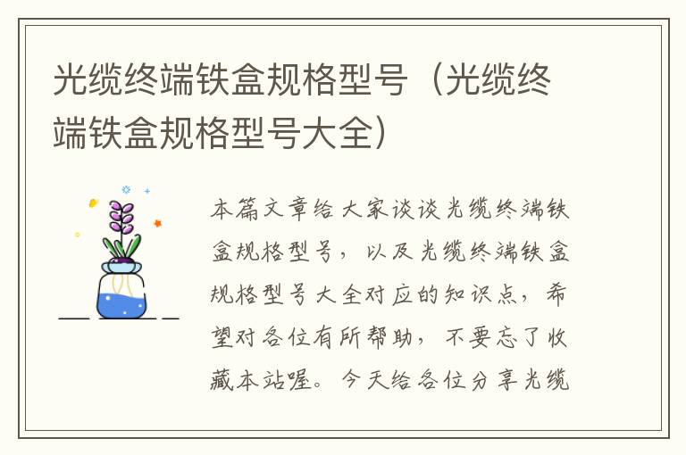 光缆终端铁盒规格型号(光缆终端铁盒规格型号大全)