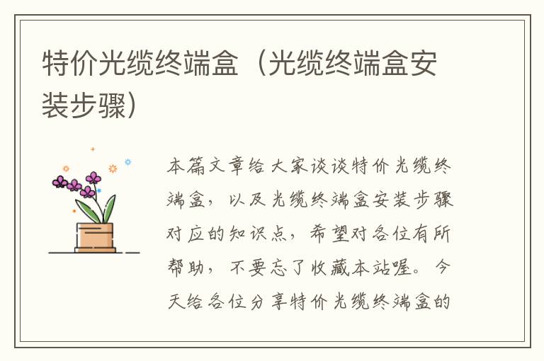 特价光缆终端盒(光缆终端盒安装步骤)