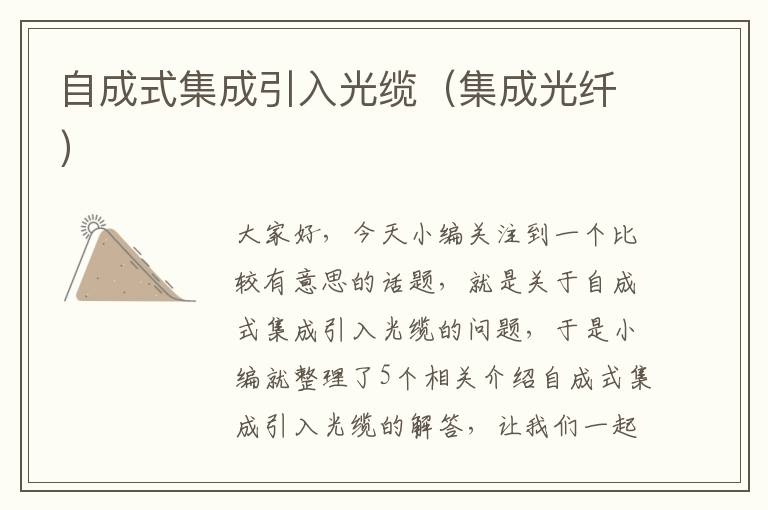 自成式集成引入光缆(集成光纤)