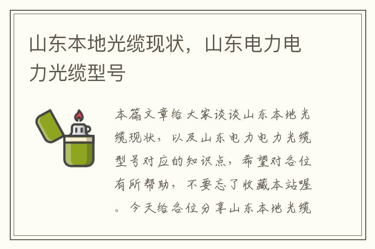 山东本地光缆现状,山东电力电力光缆型号