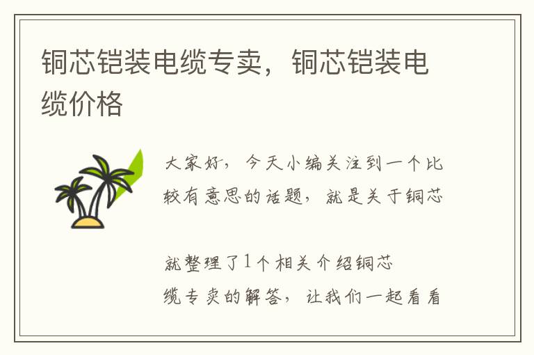 铜芯铠装电缆专卖,铜芯铠装电缆价格