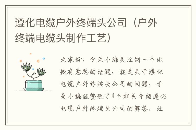 遵化电缆户外终端头公司(户外终端电缆头制作工艺)