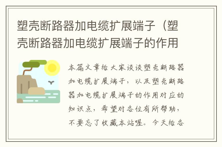 塑壳断路器加电缆扩展端子(塑壳断路器加电缆扩展端子的作用)