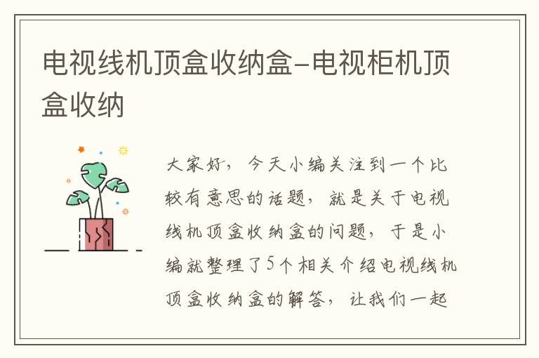 电视线机顶盒收纳盒-电视柜机顶盒收纳