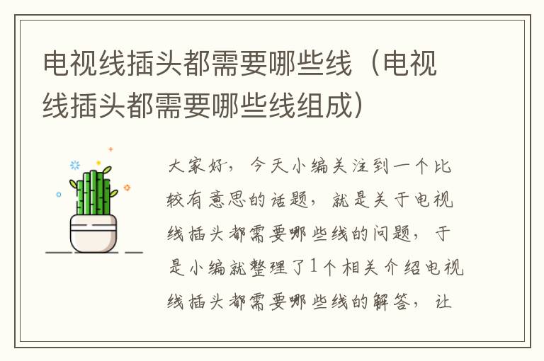 电视线插头都需要哪些线(电视线插头都需要哪些线组成)