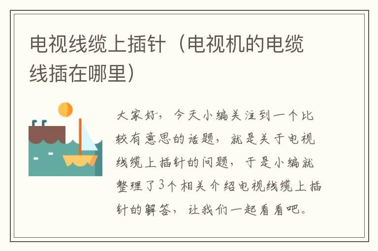 电视线缆上插针(电视机的电缆线插在哪里)