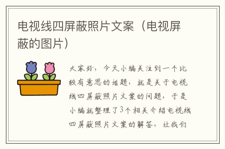 电视线四屏蔽照片文案(电视屏蔽的图片)